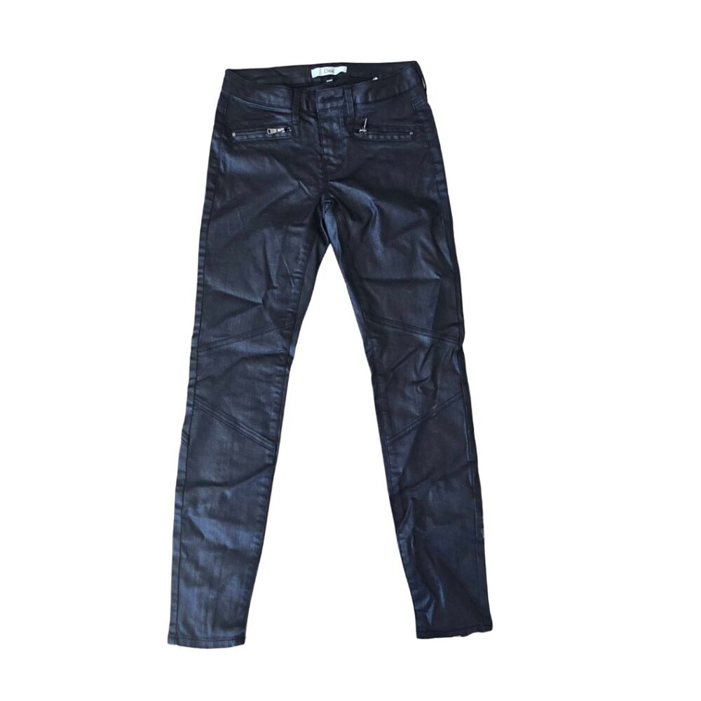 🖤 Dex Black Coated Skinny Moto Jeans – Edgy & Sleek! - Size 25